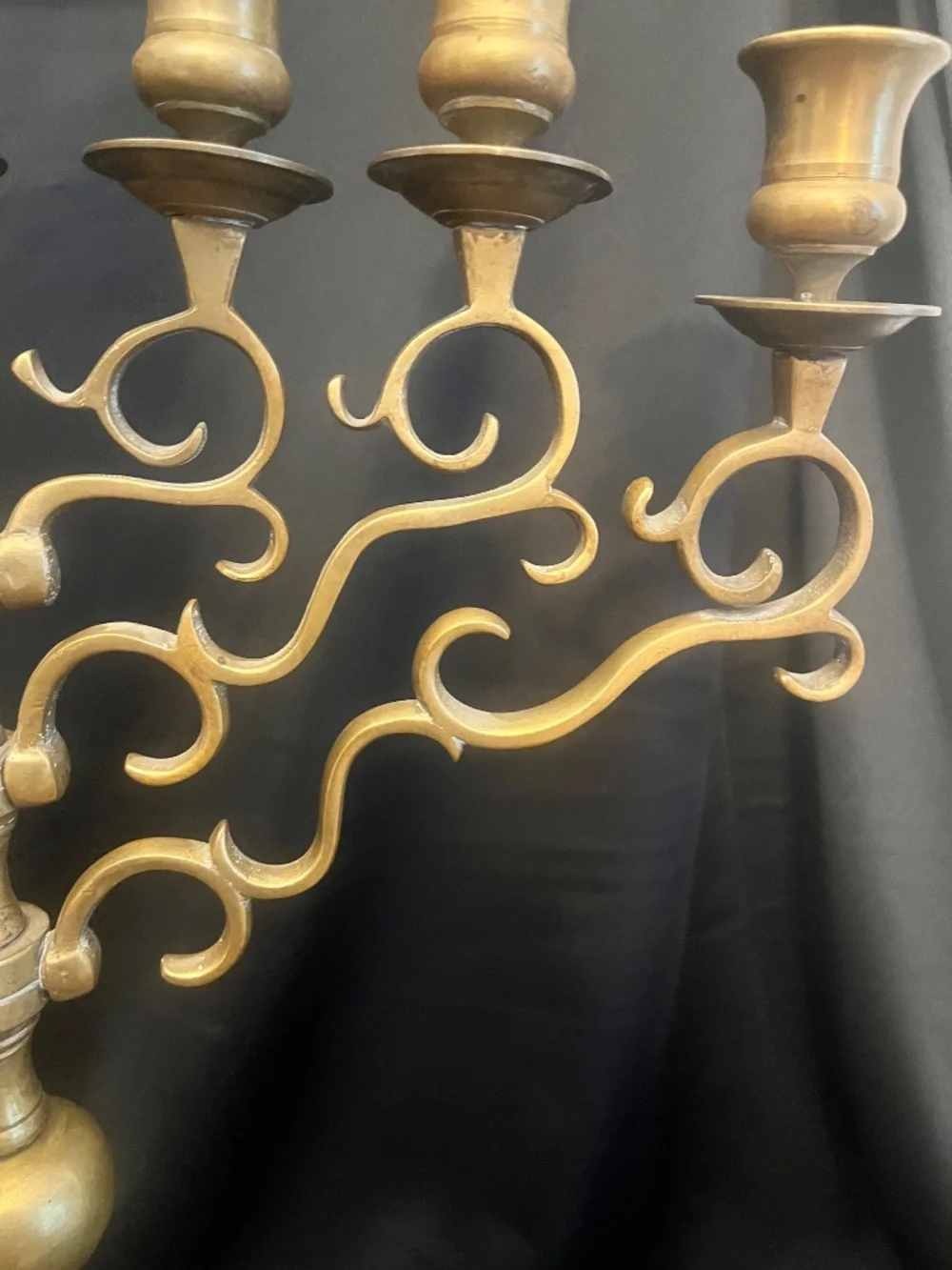 Grand 19th Century Brass Chanukah Menorah